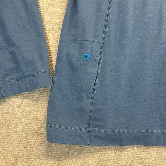 Eddie Bauer Travex 1/4 Zip Pullover Men's XL Active Fit Blue Mock Stretch Cotton - Picture 4 of 12